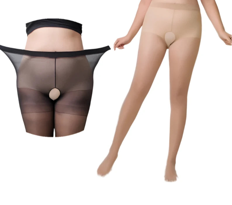 Open Crotch Plus Size Pantyhose