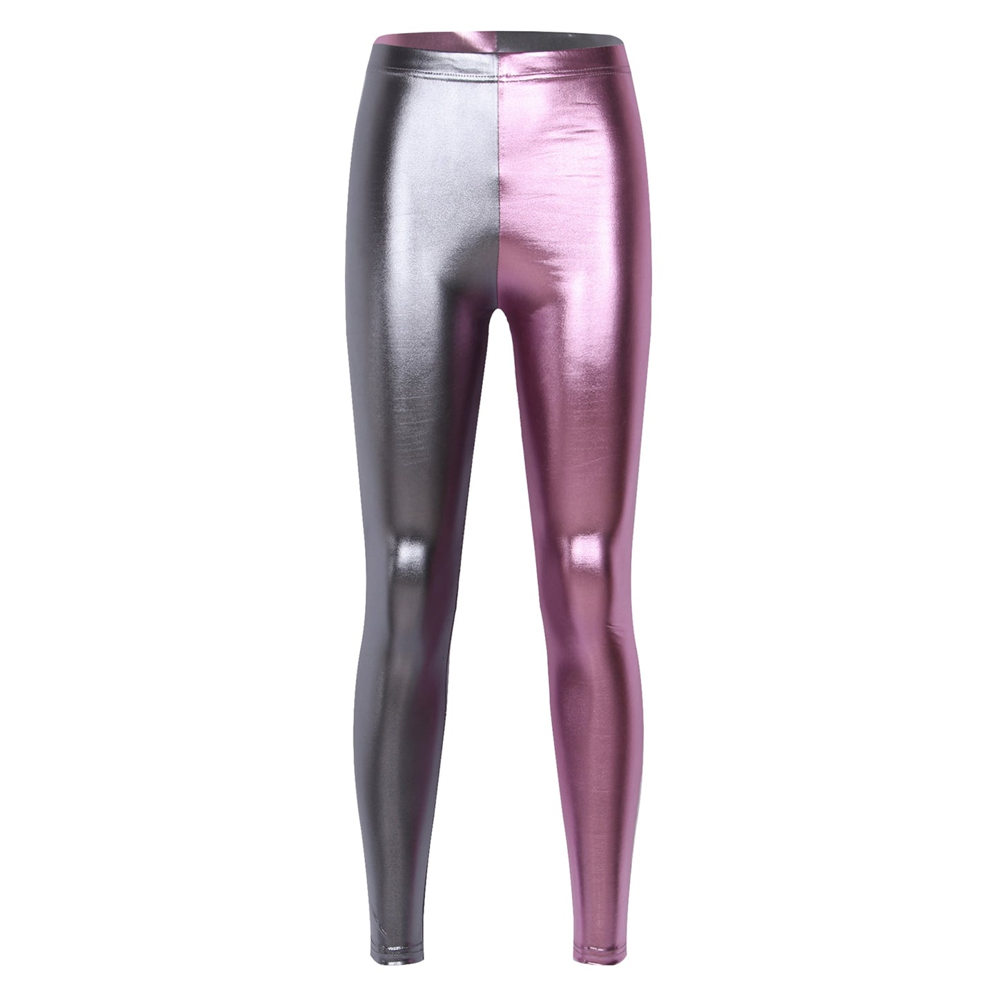 Women's Shiny Metallic Faux Leather Leggings