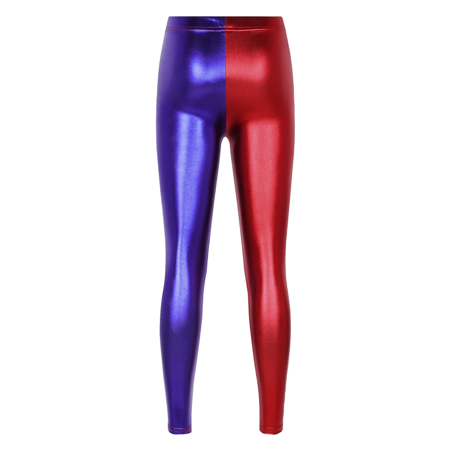 Women's Shiny Metallic Faux Leather Leggings