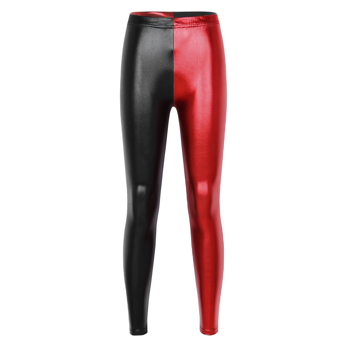 Women's Shiny Metallic Faux Leather Leggings