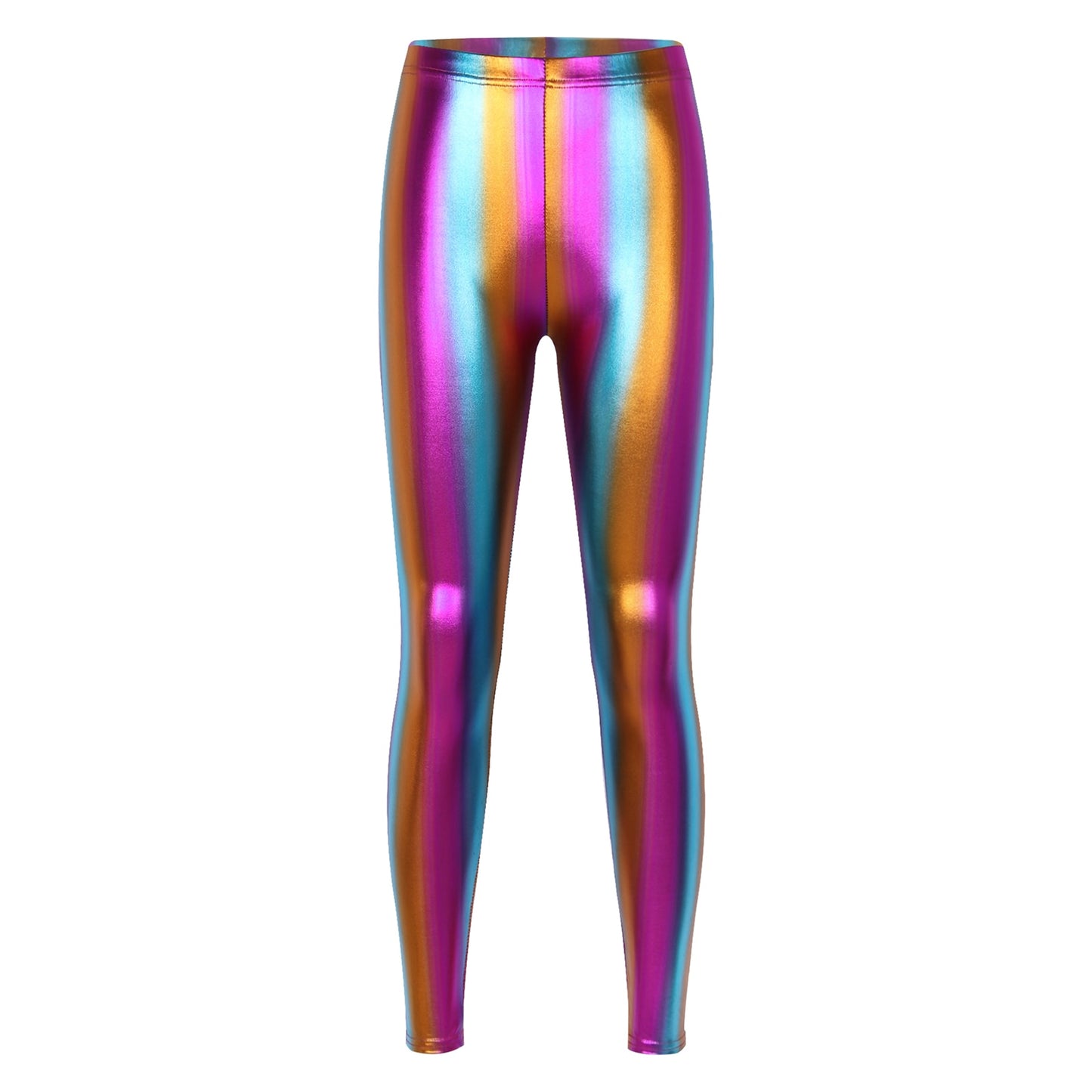 Women's Shiny Metallic Faux Leather Leggings