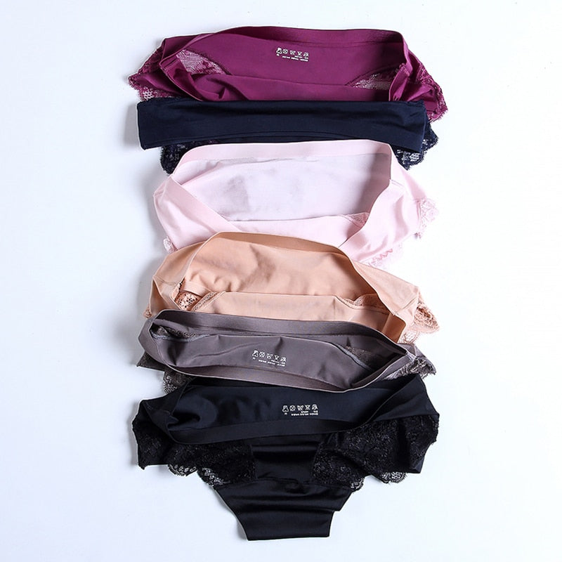 Women's Sexy Seamless Lace Panties - 2 desire