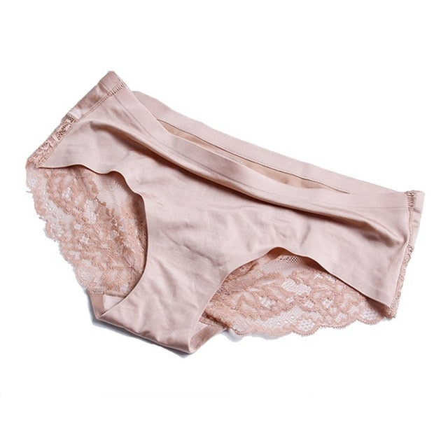 Women's Sexy Seamless Lace Panties - 2 desire