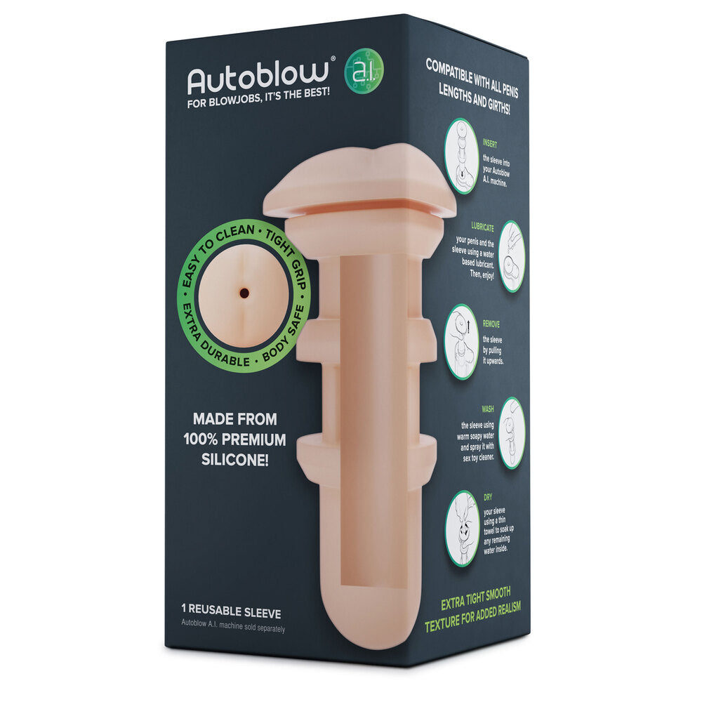 Autoblow A.I Reusable Anus Sleeve Flesh Pink - 2 desire