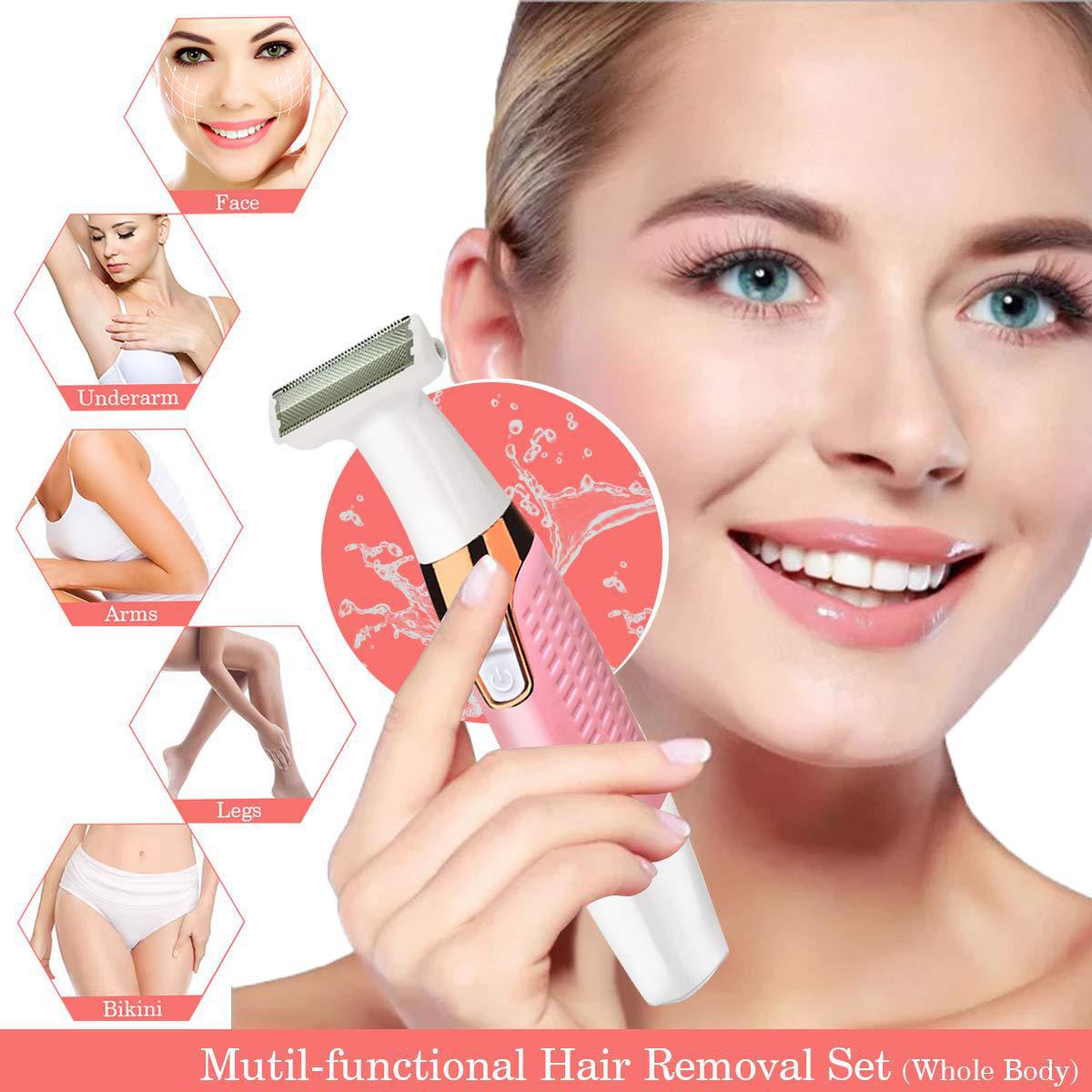 5 in 1 Electric Lady Shaver Eyebrow Trimmer Armpit Hair Leg Hair Scraper Hair Remover - 2 desire