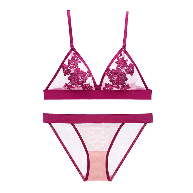 Evelyn Embroidery Lingerie Set - 2 desire