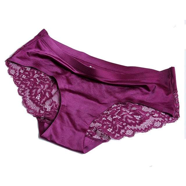 Women's Sexy Seamless Lace Panties - 2 desire