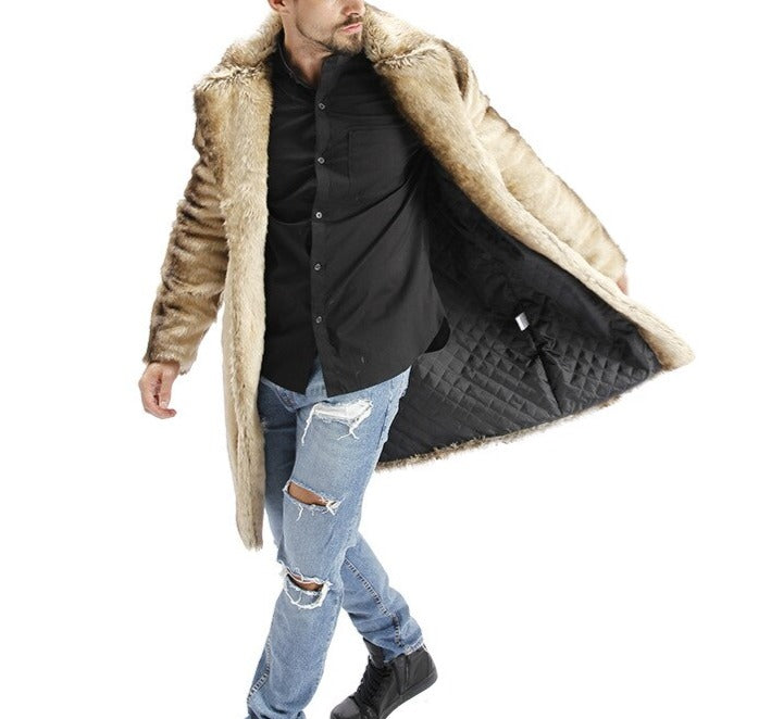 Hot Men Faux Leather Winter Warm Jacket - 2 desire