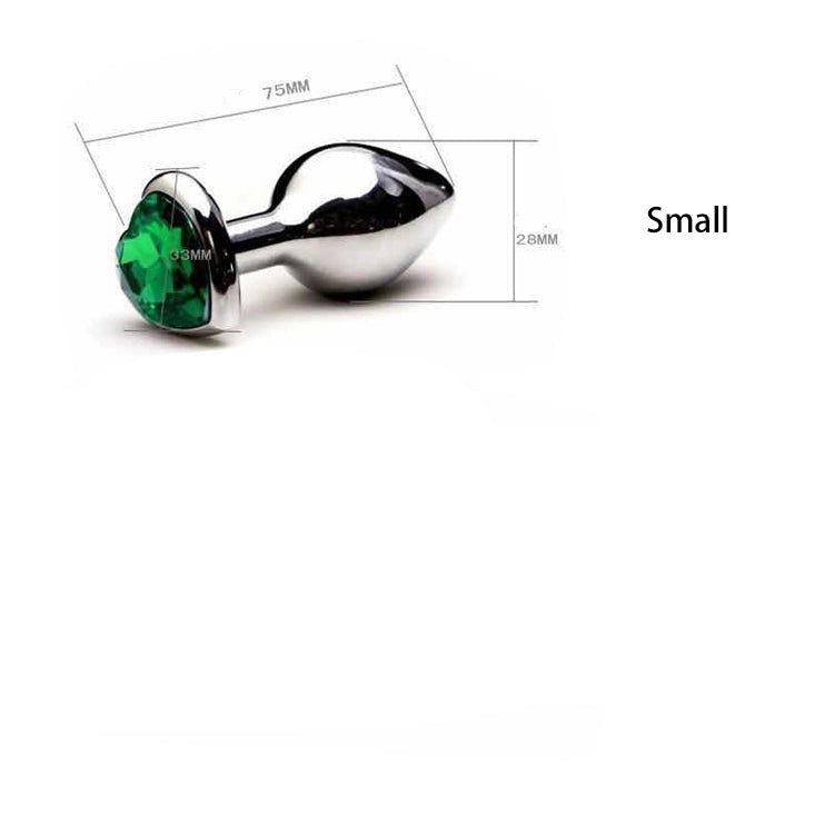 3 Size Heart Butt Plug Stainless Steel - 2 desire