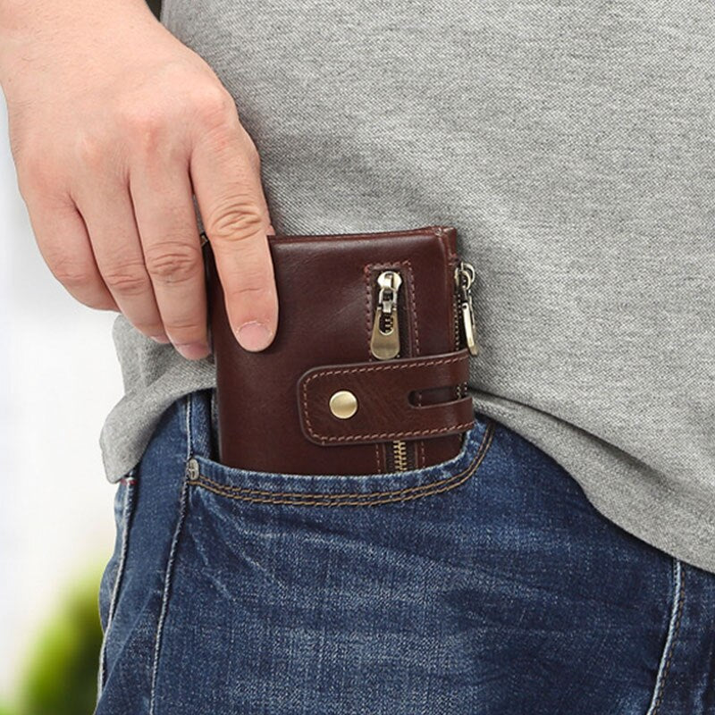 Men's Quality Cowhide Genuine Leather Wallet - 2 desire