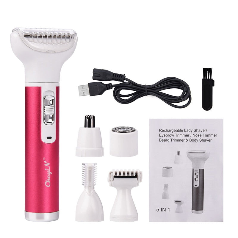 5 in 1 Electric Rechargeable Lady Shaver - 2 desire