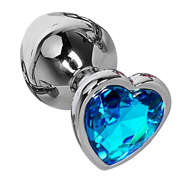 3 Size Heart Butt Plug Stainless Steel - 2 desire