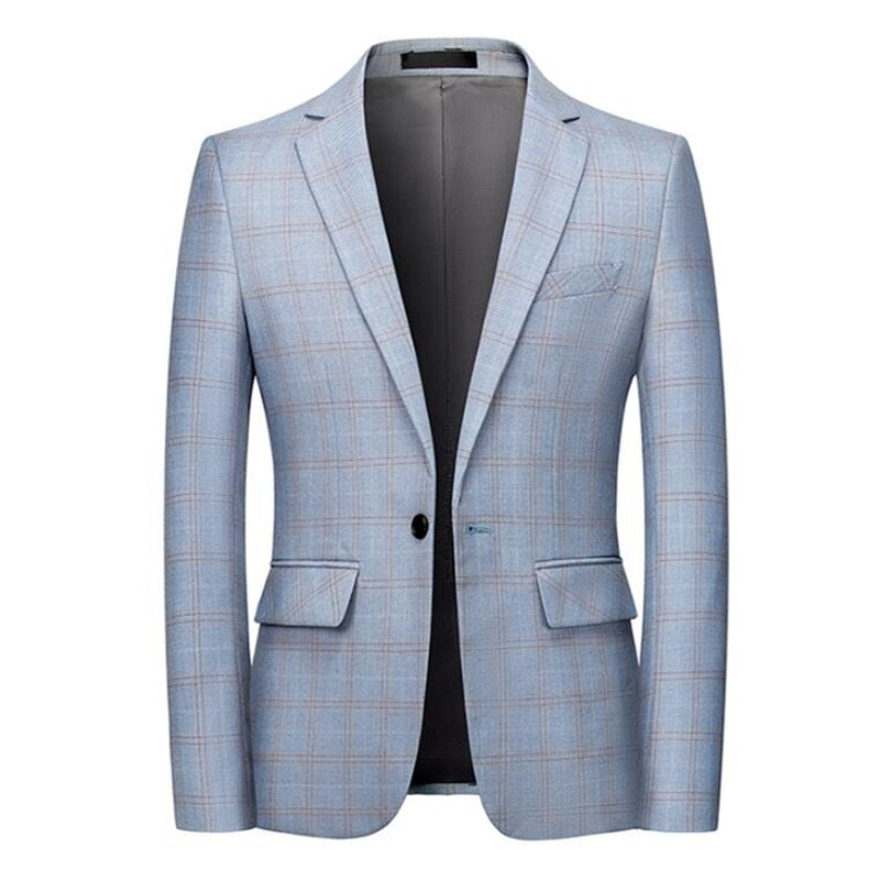 Men's Checkered Blazer - 2 desire