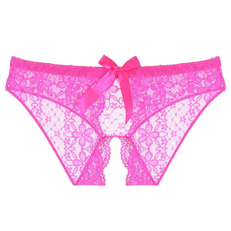 Crotchless Transparent Lace Panties - 2 desire