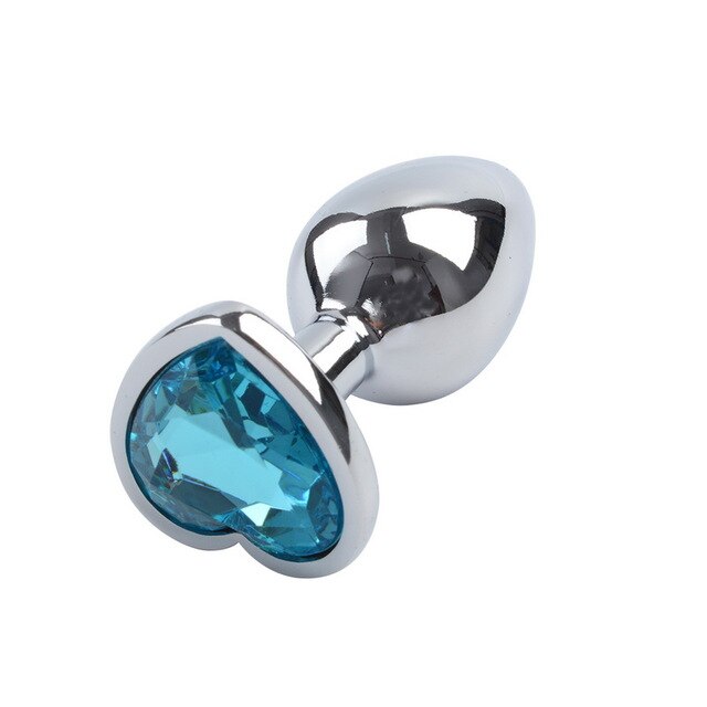 3 Size Heart Butt Plug Stainless Steel - 2 desire