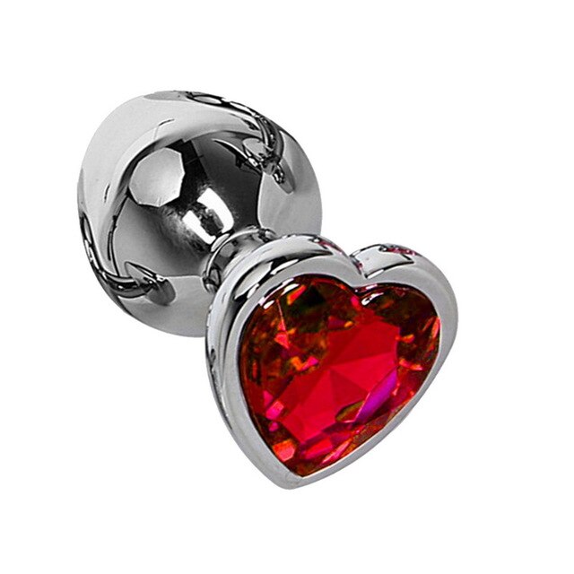 3 Size Heart Butt Plug Stainless Steel - 2 desire