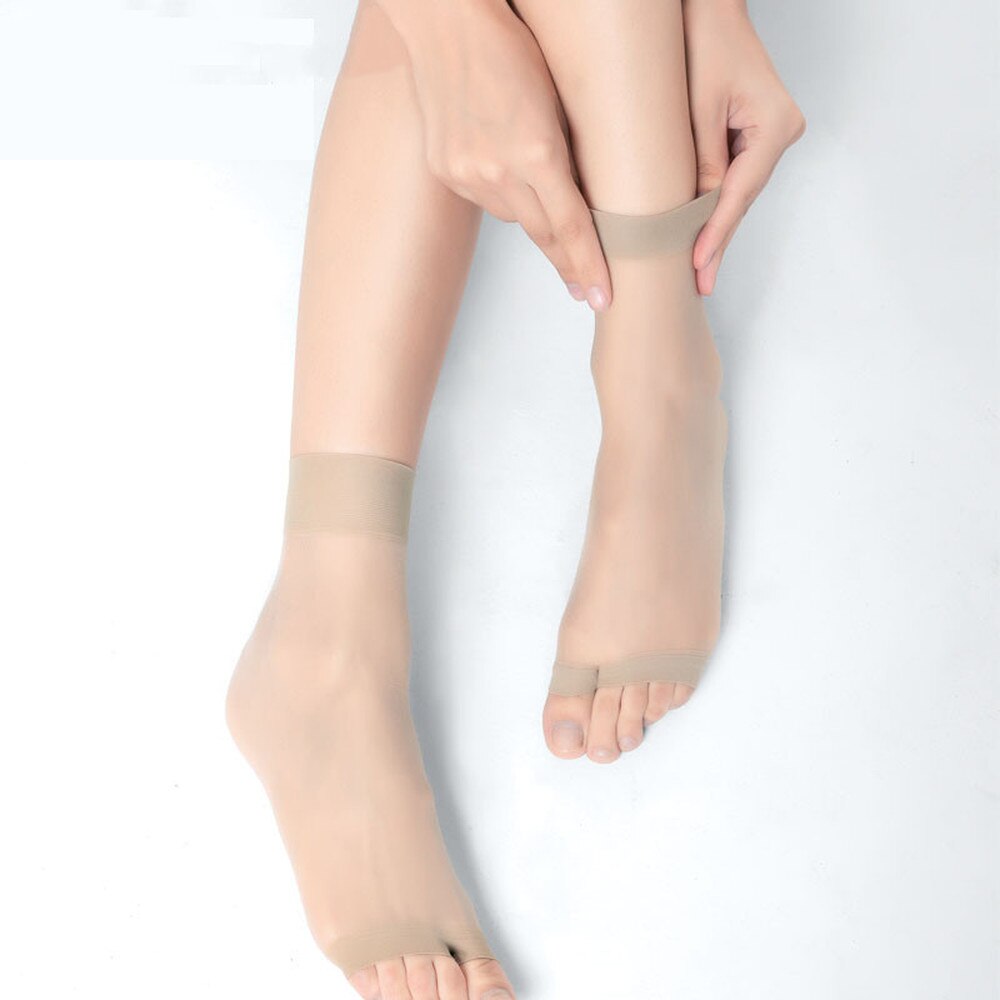 Open Toe Nylon Socks 2 Pair - 2 desire