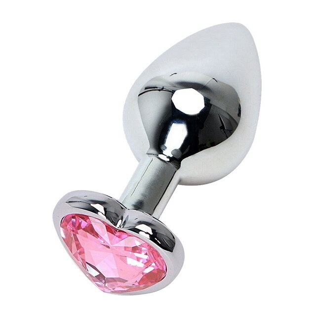 3 Size Heart Butt Plug Stainless Steel - 2 desire