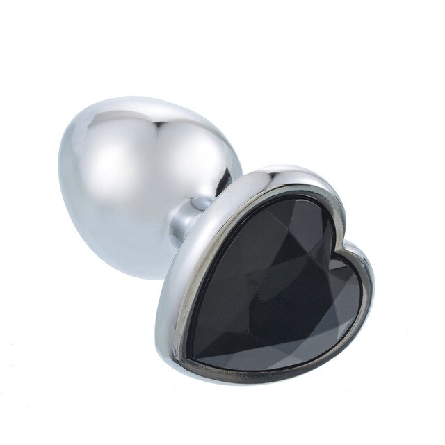 3 Size Heart Butt Plug Stainless Steel - 2 desire