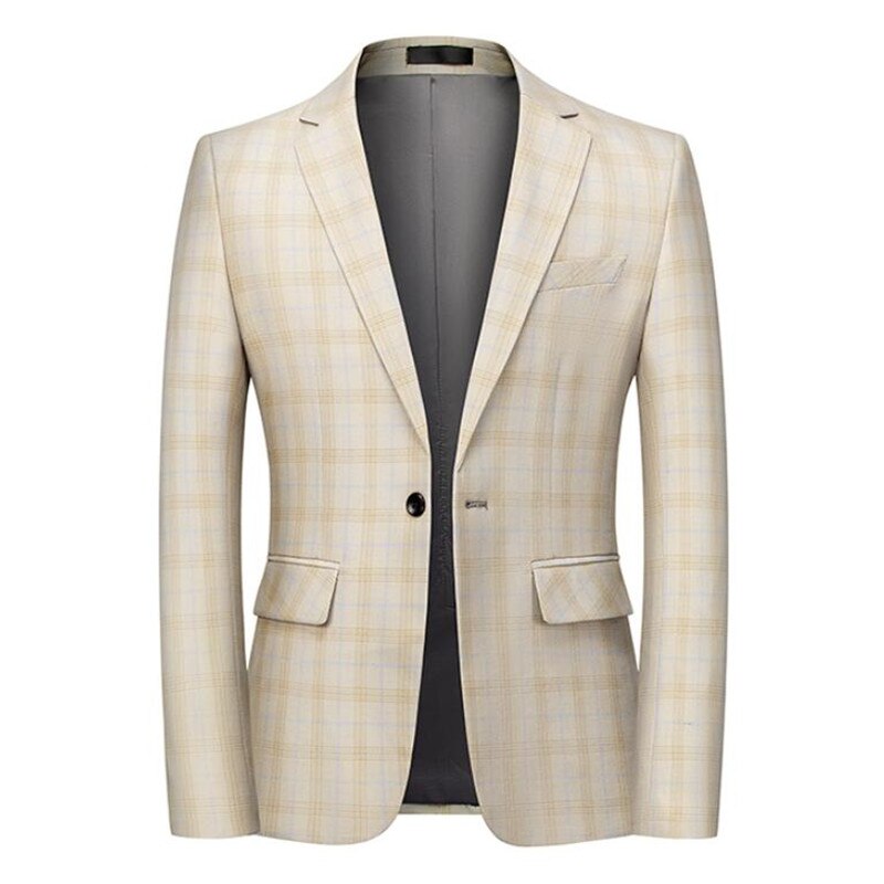 Men's Checkered Blazer - 2 desire