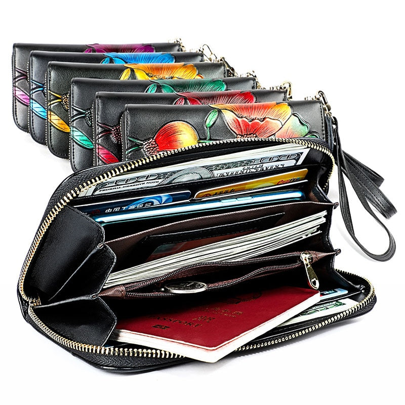 Women's Genuine Leather Wallet - 2 desire
