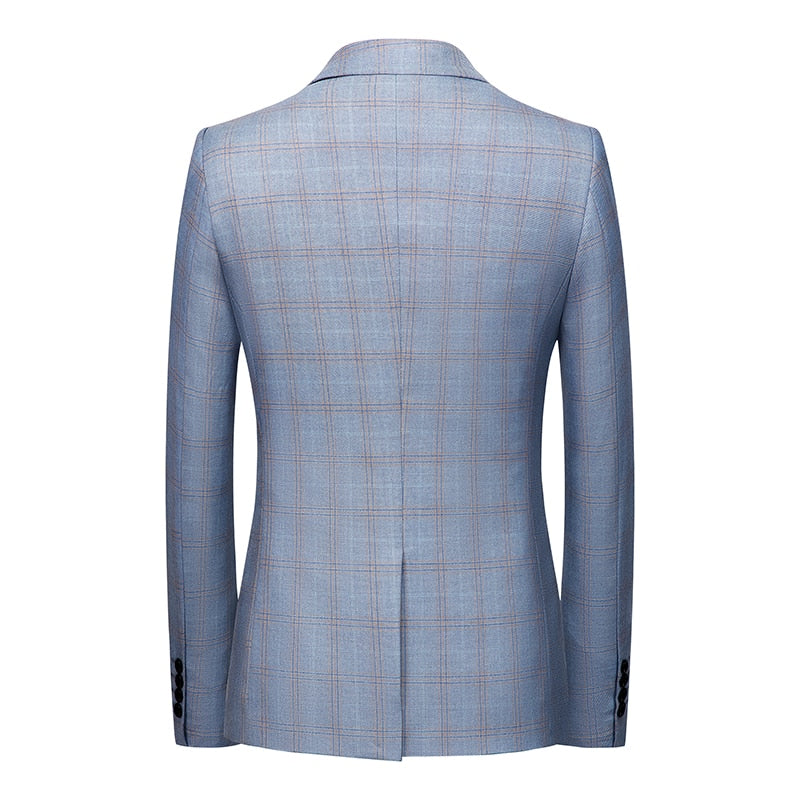 Men's Checkered Blazer - 2 desire