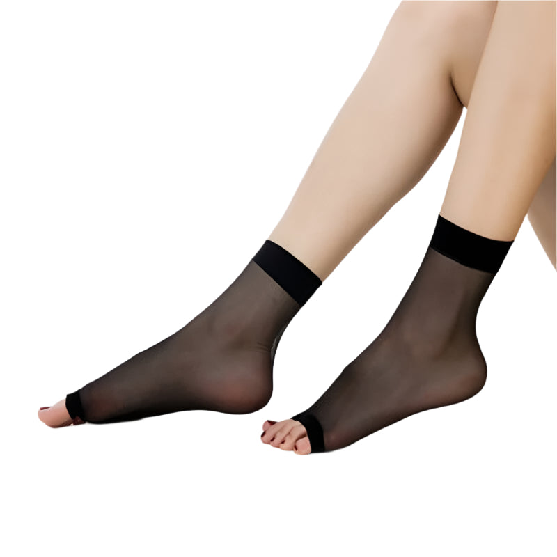 Open Toe Nylon Socks 2 Pair - 2 desire