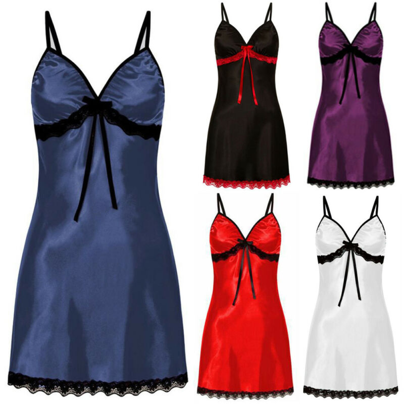 Sleevles Satin Chemise - 2 desire
