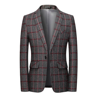 Men's Checkered Blazer - 2 desire