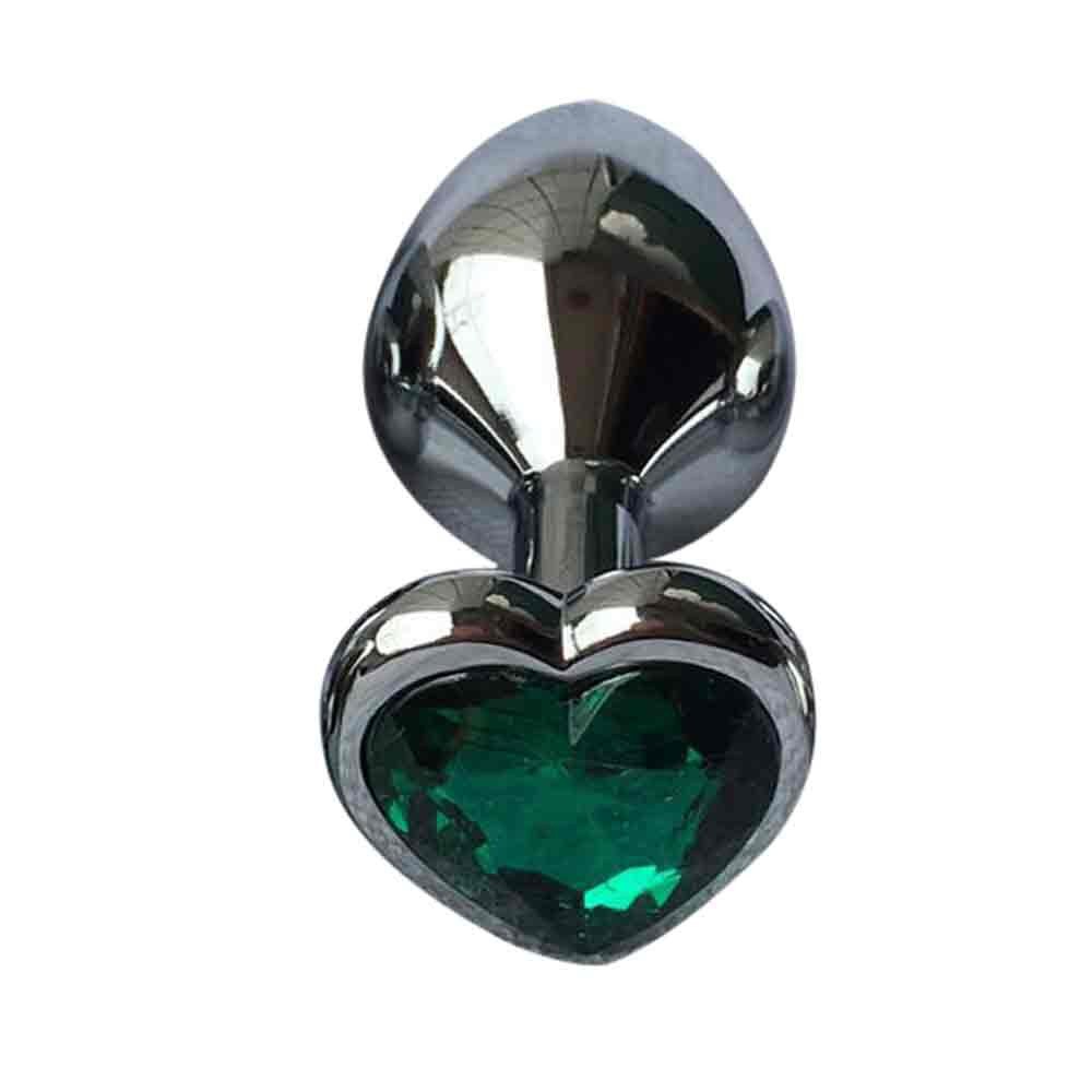 3 Size Heart Butt Plug Stainless Steel - 2 desire