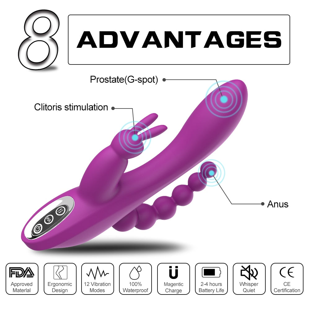 Triple Rabbit Vibrator - 2 desire
