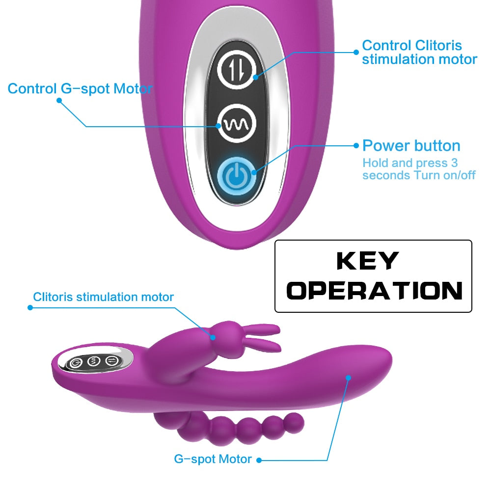Triple Rabbit Vibrator - 2 desire