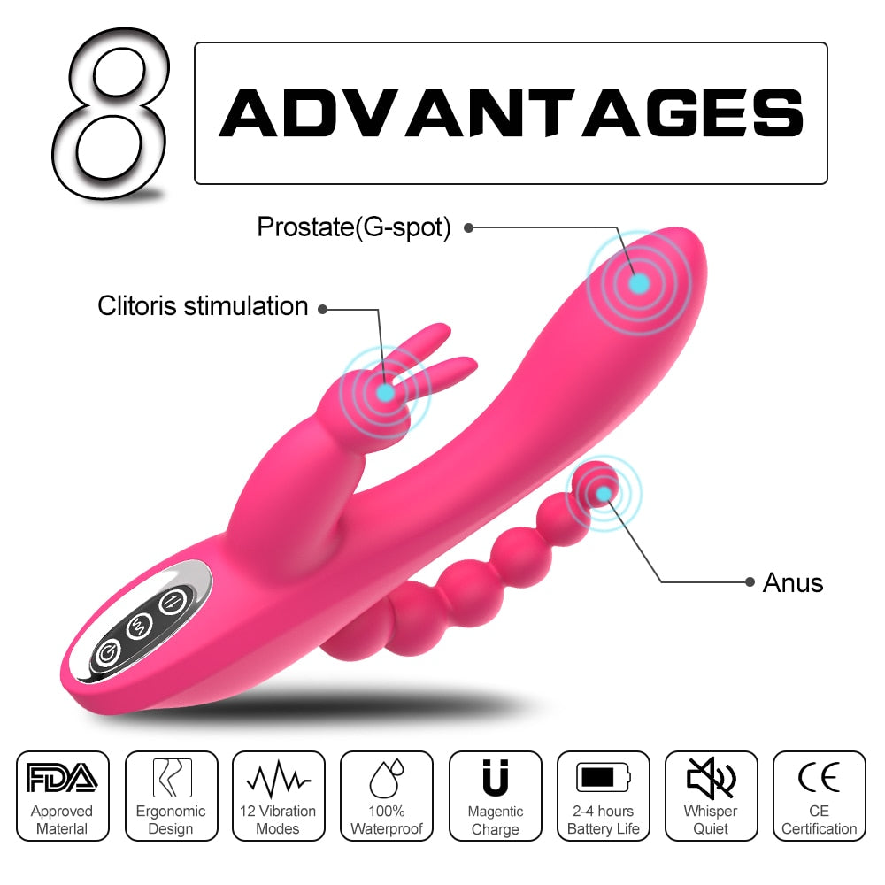 Triple Rabbit Vibrator - 2 desire