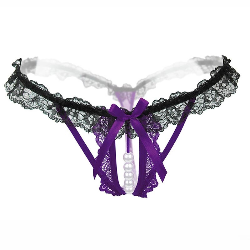 Sexy Opening Crotch Pearl Thong - 2 desire