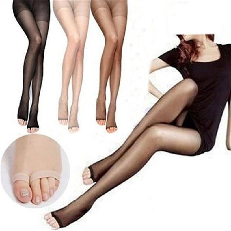 Sexy Sheer Open Toe Pantyhose - 2 desire