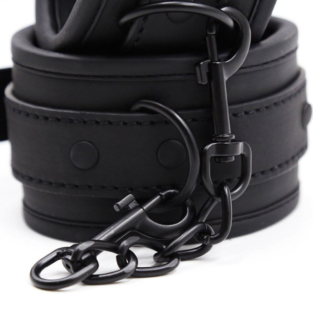 Adjustable PU Leather Handcuffs Ankle Cuff - 2 desire