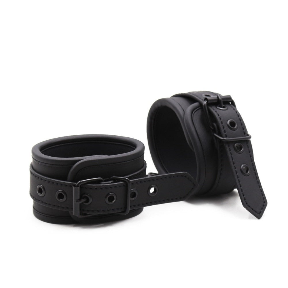 Adjustable PU Leather Handcuffs Ankle Cuff - 2 desire