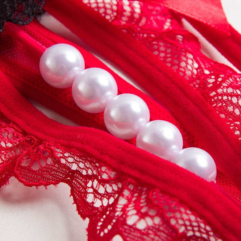 Sexy Opening Crotch Pearl Thong - 2 desire