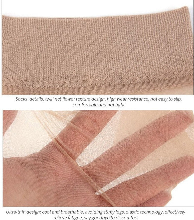 Transparent Thin Socks for Women 5 Pair - 2 desire