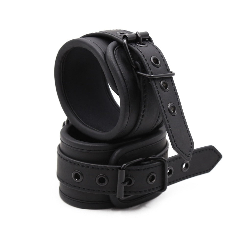 Adjustable PU Leather Handcuffs Ankle Cuff - 2 desire