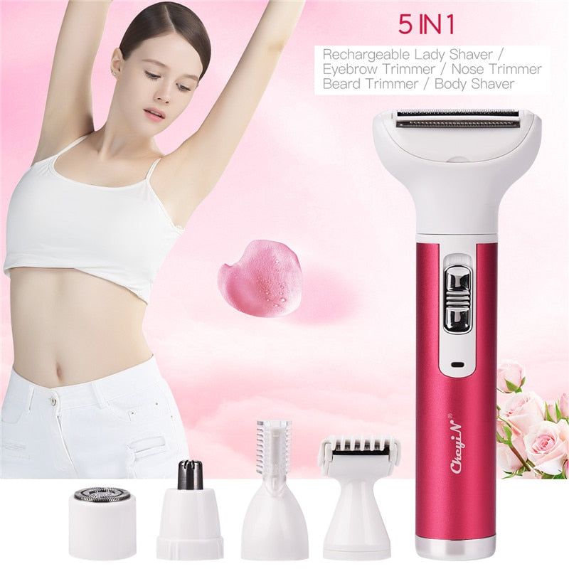 5 in 1 Electric Rechargeable Lady Shaver - 2 desire