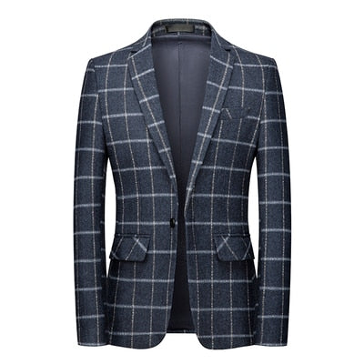 Men's Checkered Blazer - 2 desire