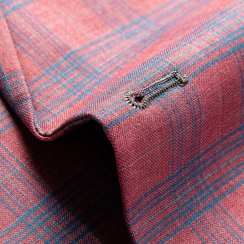 Men's Checkered Blazer - 2 desire