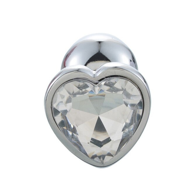 3 Size Heart Butt Plug Stainless Steel - 2 desire