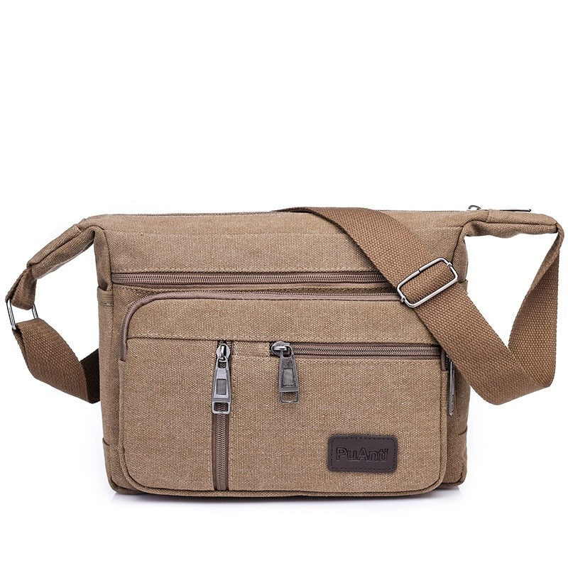 Men's Water Resistant Canvas Shoulder Bag