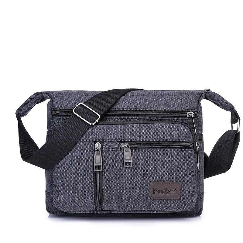 Men's Water Resistant Canvas Shoulder Bag