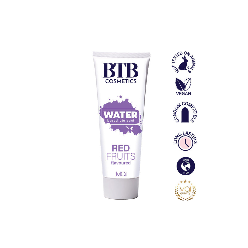 BTB Red Fruits Flavored Water Based Lubricant 100ml - 2 desire