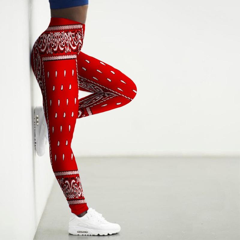 Women's Printed Gym Leggings - 2 desire