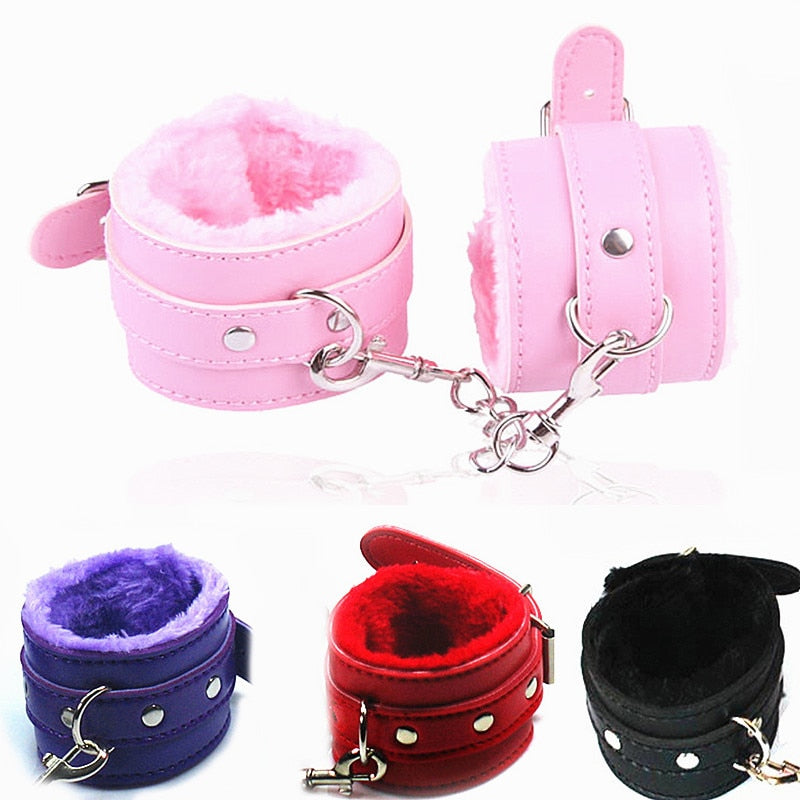 Adjustable PU Leather Handcuffs Ankle Cuff - 2 desire