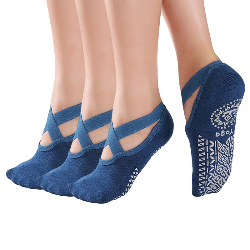 Ladies Anti Slip Yoga Socks 3 Pieces - 2 desire